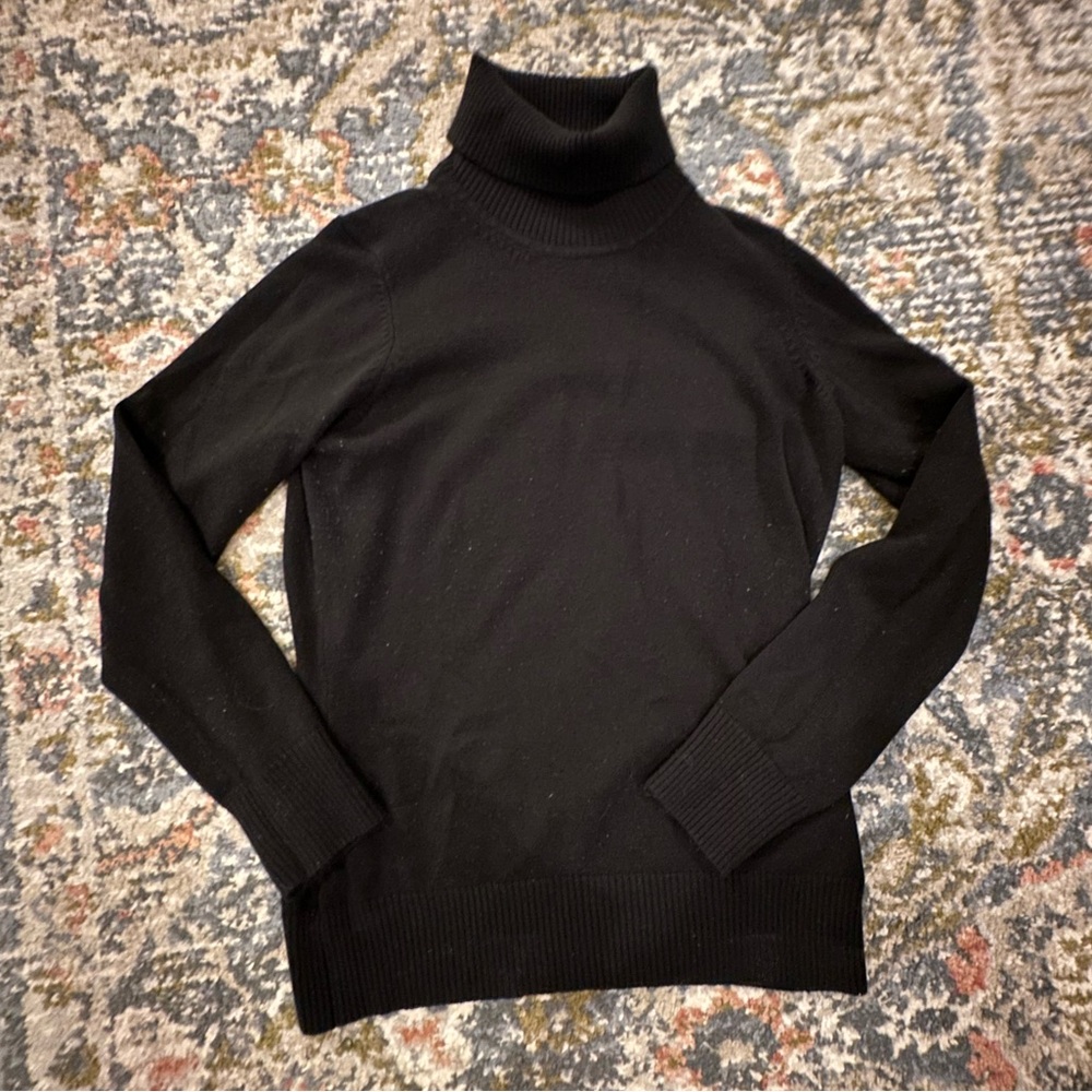 French Connection Thin Black Turtleneck Sweater